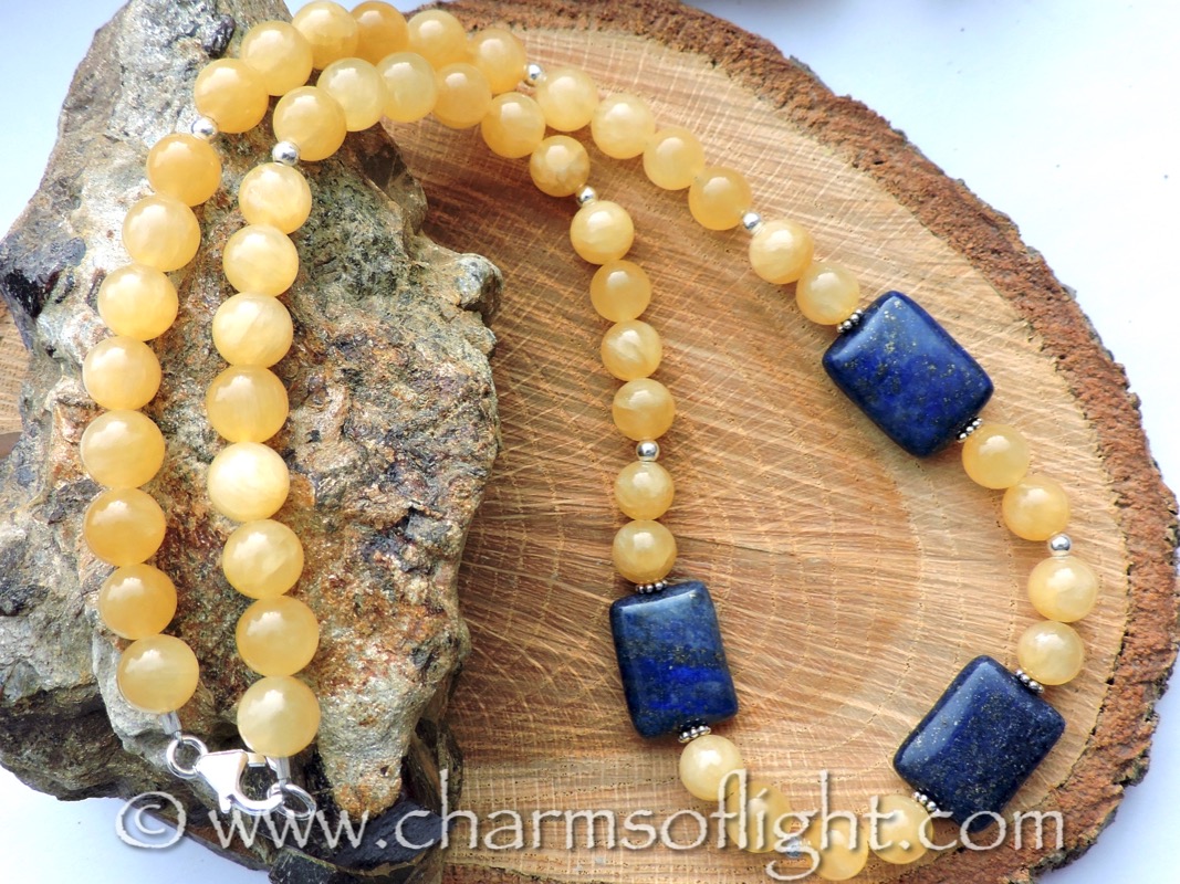 Aragonite & Lapis Lazuli Necklace